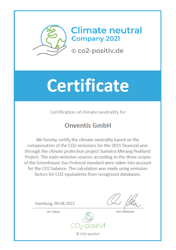 CO2 Certificate 2021
